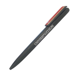 Black Rugby Stripe Crested Pen