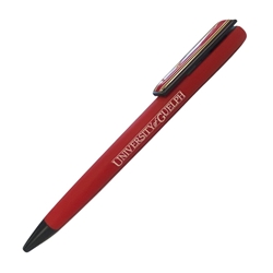 Red Rugby Stripe Crested Pen