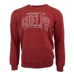 Maroon Guelph Garment Dyed Crew