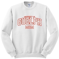 White Mom Guelph Crewneck Sweater