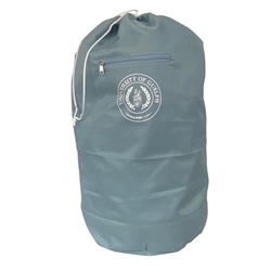 Light Blue Circle Crest Laundry Bag Backpack