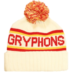 White Classic Gryphons Toque w/ Pom
