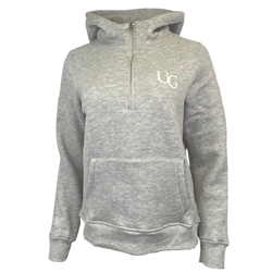 Grey Women's UG Funnel Neck 1/4 Zip Hoodie