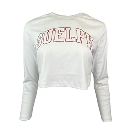 White Guelph Ribbed Long Sleeve Tee