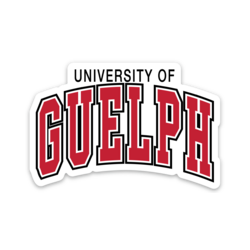 Die Cut Guelph Twill Sticker