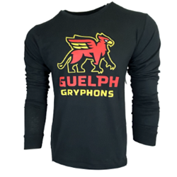 Black Guelph Gryphons Long-sleeve Tee