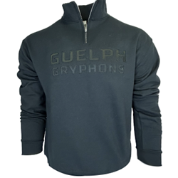 Black Guelph Gryphons Tonal 1/4 Zip