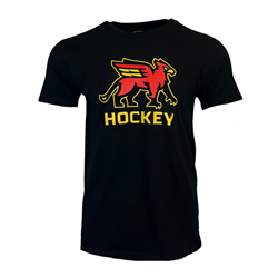 Gryphons Stacked Hockey Tee - Black