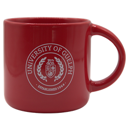 Red 13.5oz Circle Crest Luxluster Mug