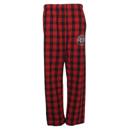 Circle Crest Unisex Sleep Pant - Red and Black
