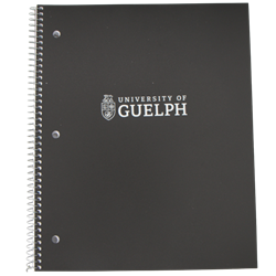 Crested 1 Sub 80 Page Coil Notebook - Black