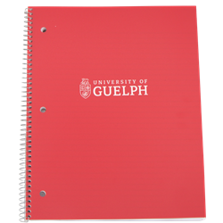 Crested 1 Sub 80 Page Coil Notebook - Red