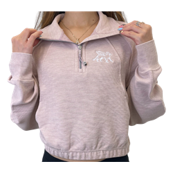 lululemon Gryphon Waffle Scuba Cropped Funnel Neck Half-Zip - Mink Berry