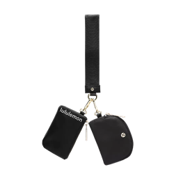 lululemon Dual Pouch Wristlet - Black & Gold