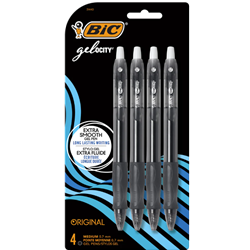 BIC Gelocity 4 Pack - Black