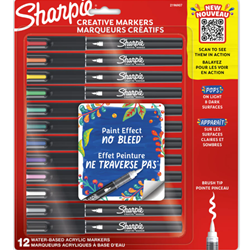 Sharpie 12 Pack Acrylic Markers