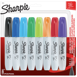 Sharpie 8 Pack Chisel Tip Markers