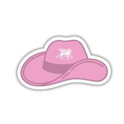 Gryphon Pink Cowboy Hat Sticker