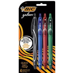 BIC Gelocity  4 Pack - Assorted