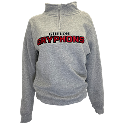 Guelph Gryphons Twill 1/4 Zip - Grey