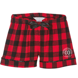 Womens Crested Haley Flannel Short - Red/Black