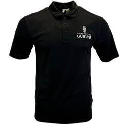 UofG Stacked Identifier Golf Polo - Black